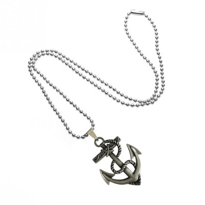 Ship Anchor Silver Metal Pendant